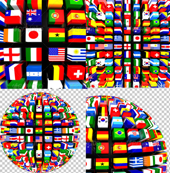 GraphicRiver World Flags Globe Pack 8551284 GraphicRiver World Flags Globe Pack 8551284