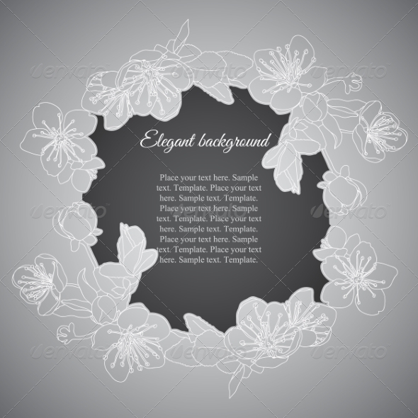 GraphicRiver Elegant Frame with Branch of Apricot Flowers 8551615 GraphicRiver Elegant Frame with Branch of Apricot Flowers 8551615
