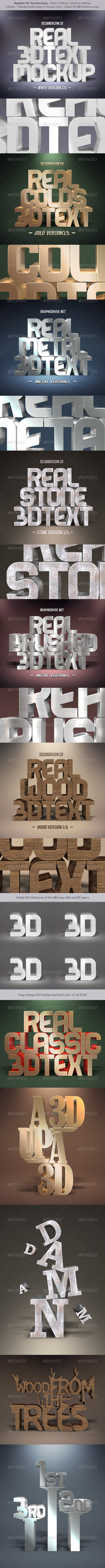GraphicRiver Real 3D Text Mockups 8553107 GraphicRiver Real 3D Text Mockups 8553107