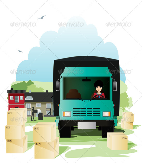 GraphicRiver Cargo Truck 8557368 GraphicRiver Cargo Truck 8557368