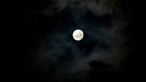 Moon Moving Between Clouds Moon Moving Between Clouds