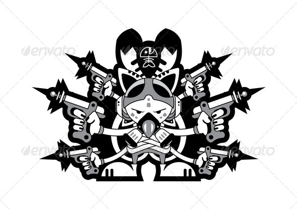 GraphicRiver Alien Cat Invader Character 8558642 GraphicRiver Alien Cat Invader Character 8558642
