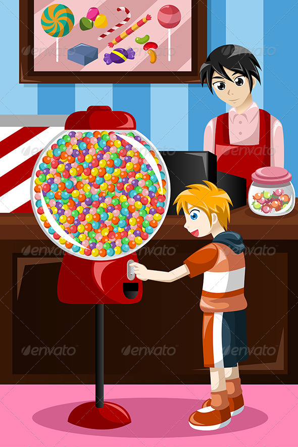 GraphicRiver Kid Buying Candy from a Vending Machine 8558893 GraphicRiver Kid Buying Candy from a Vending Machine 8558893