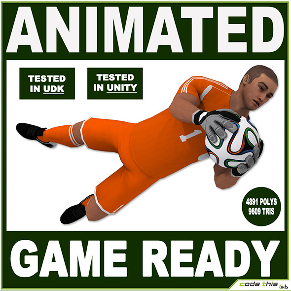 3DOcean White Soccer Goalkeeper 9609 tris 8560622 3DOcean White Soccer Goalkeeper 9609 tris 8560622