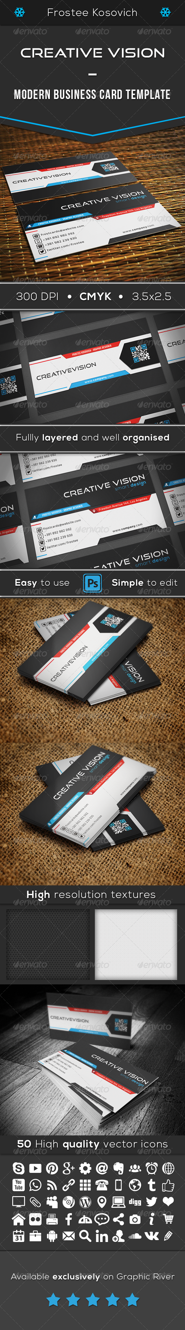 GraphicRiver Creative Vision Modern Business Card Template 8542946 GraphicRiver Creative Vision Modern Business Card Template 8542946