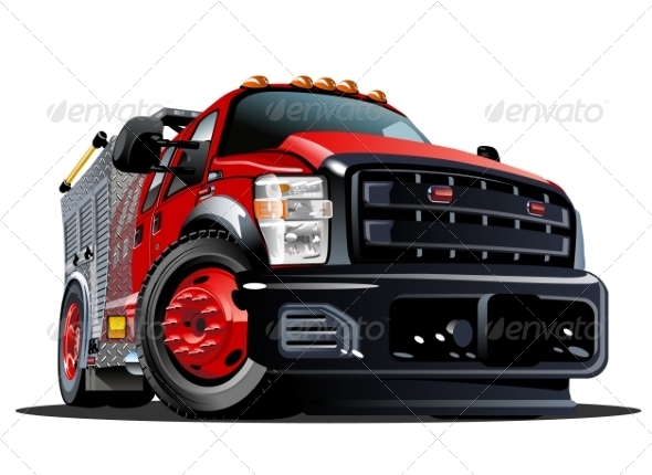 GraphicRiver Cartoon Fire Truck 8561234 GraphicRiver Cartoon Fire Truck 8561234