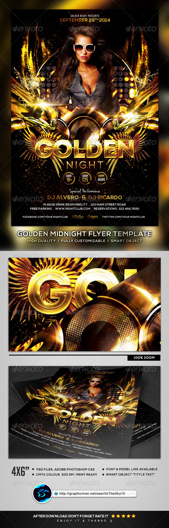 GraphicRiver Golden Night Flyer Template 8561968 GraphicRiver Golden Night Flyer Template 8561968