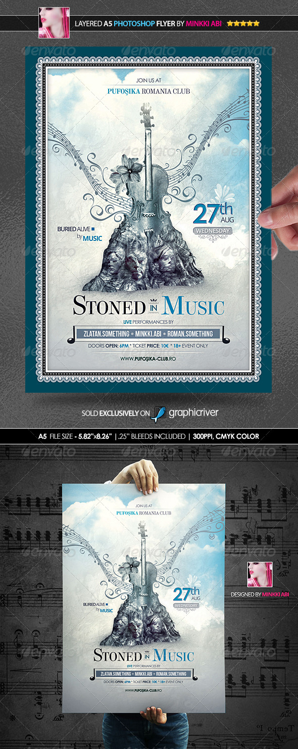 GraphicRiver Stoned In Music Poster Flyer 8562010 GraphicRiver Stoned In Music Poster Flyer 8562010