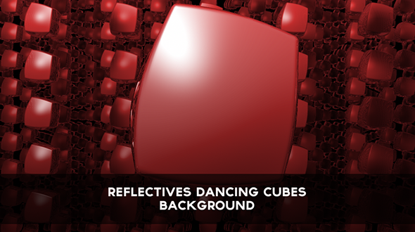 Reflectives Red Dancing Cubes Background Reflectives Red Dancing Cubes Background