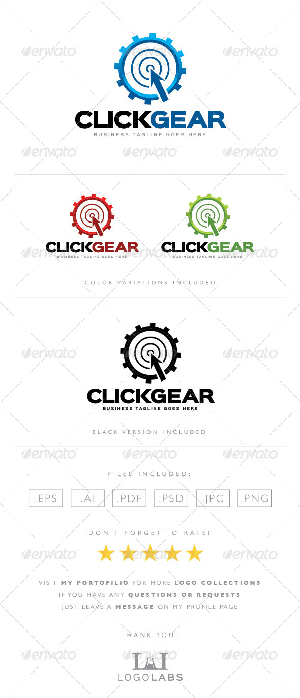 GraphicRiver Click Gear Logo 8562896 GraphicRiver Click Gear Logo 8562896