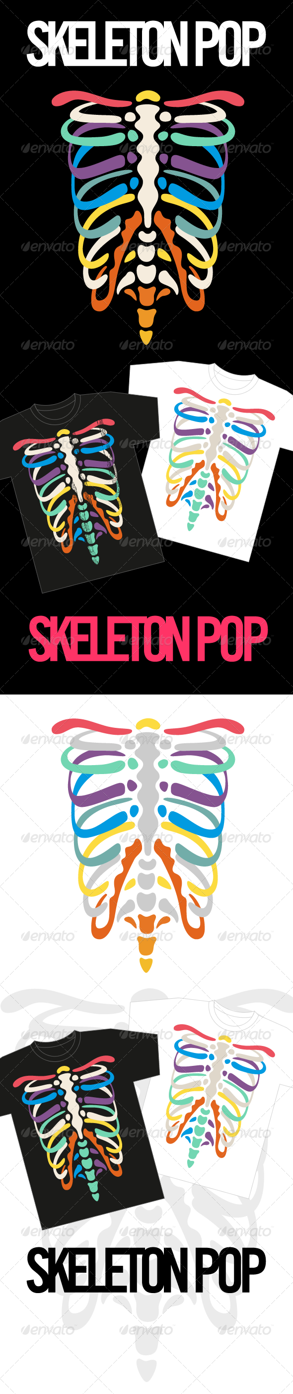 GraphicRiver Skeleton Pop Vector Illustration 8563027 GraphicRiver Skeleton Pop Vector Illustration 8563027