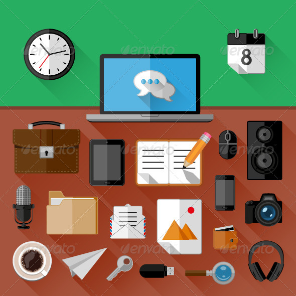GraphicRiver Workplace Concept 8563131 GraphicRiver Workplace Concept 8563131