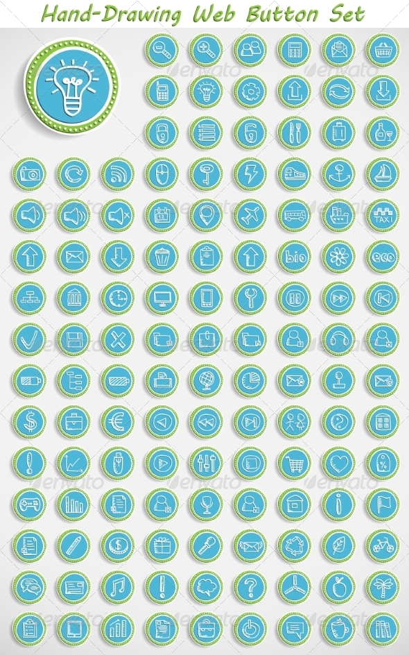 GraphicRiver Web Buttons with Drawing Icons 8563387 GraphicRiver Web Buttons with Drawing Icons 8563387