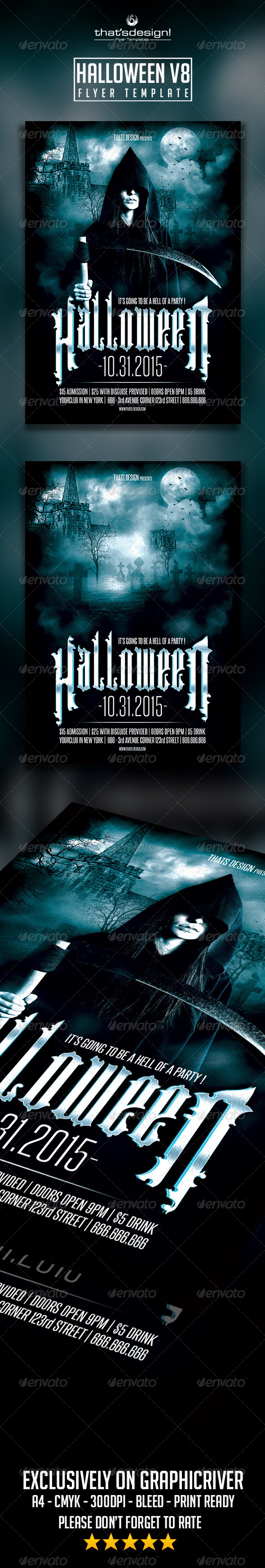 GraphicRiver Halloween Flyer Template V8 8563475 GraphicRiver Halloween Flyer Template V8 8563475