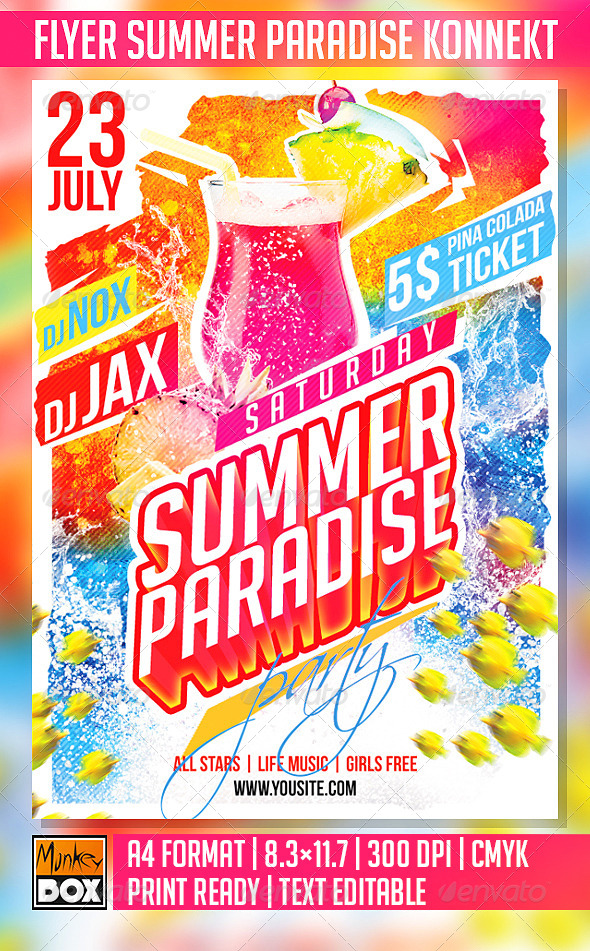 GraphicRiver Flyer Summer Paradise Konnekt 8560912 GraphicRiver Flyer Summer Paradise Konnekt 8560912