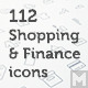 112 Shopping and Finance Icon Set