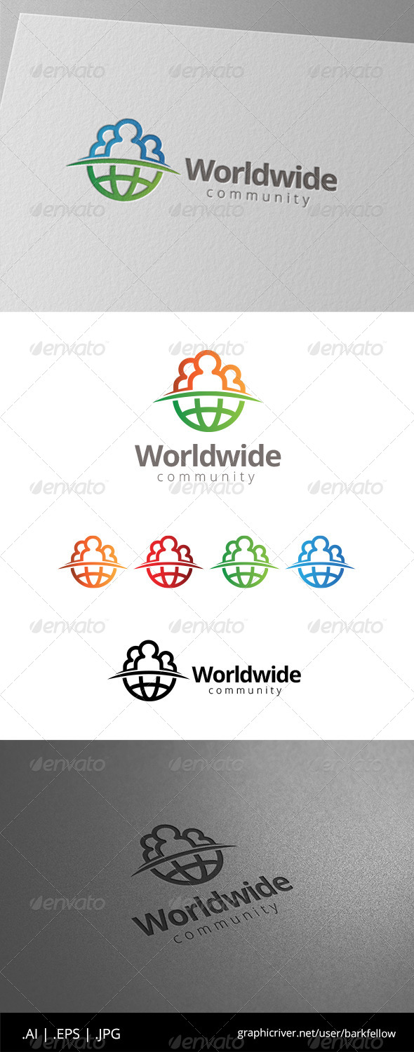GraphicRiver World Globe People Community Logo 8565084 GraphicRiver World Globe People Community Logo 8565084
