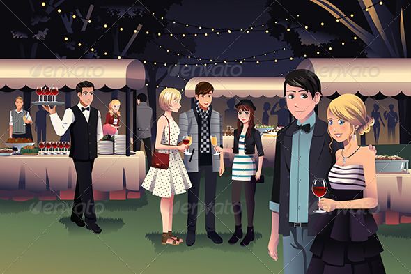 GraphicRiver People Having a Night Party Outdoor 8565099 GraphicRiver People Having a Night Party Outdoor 8565099