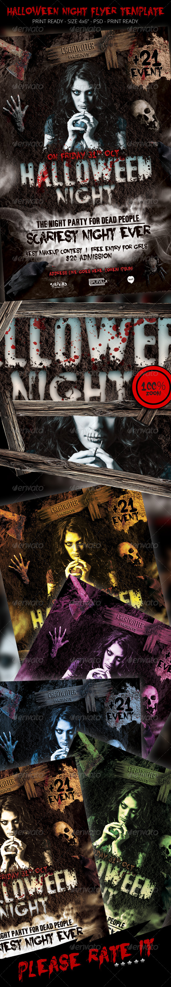 Halloween Night Flyer Template