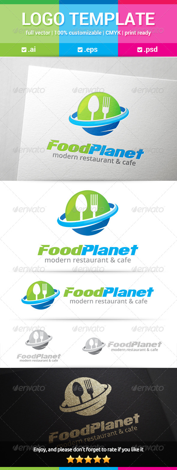 GraphicRiver Food Planet Logo 8565351 GraphicRiver Food Planet Logo 8565351