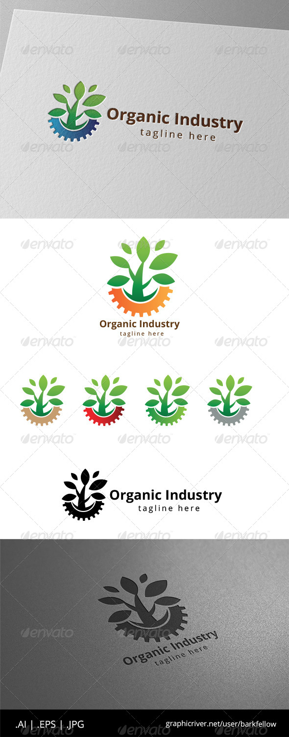 GraphicRiver Green Organic Industry Logo 8565403 GraphicRiver Green Organic Industry Logo 8565403