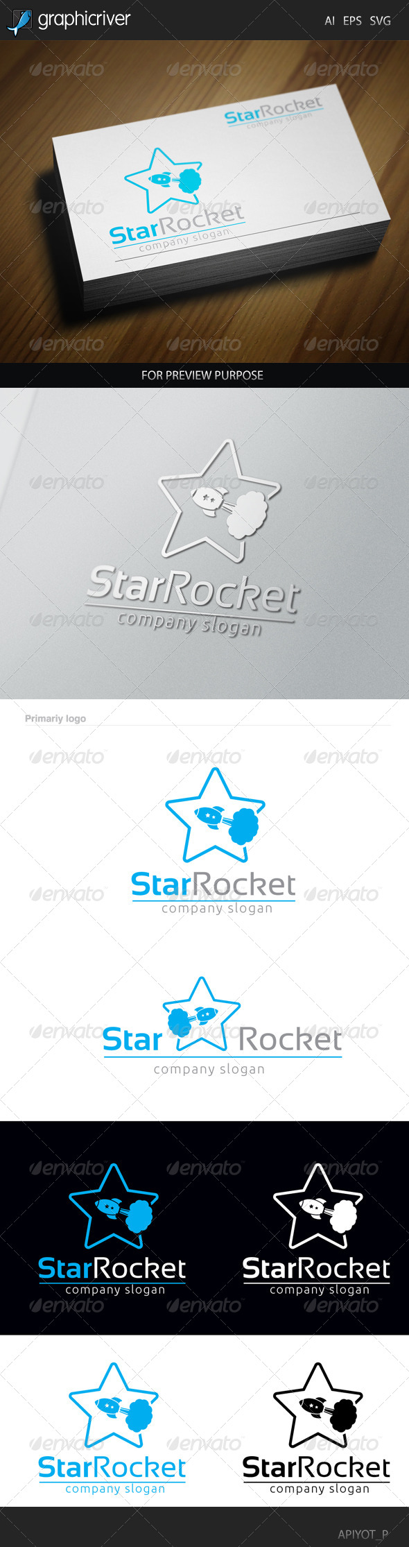 GraphicRiver Star Rocket Logo 8565497 GraphicRiver Star Rocket Logo 8565497