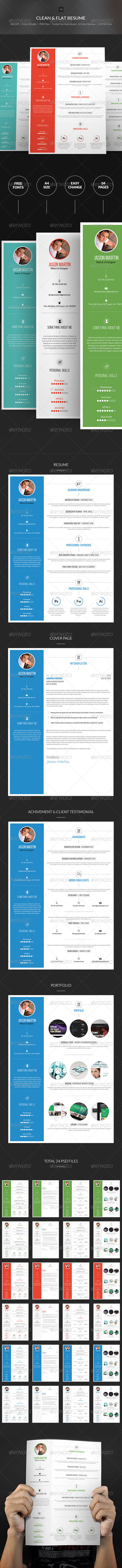 GraphicRiver Clean & Flat Resume 06 8563838 GraphicRiver Clean & Flat Resume 06 8563838