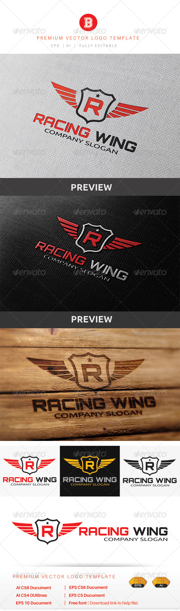 GraphicRiver Racing Wing 8565620 GraphicRiver Racing Wing 8565620