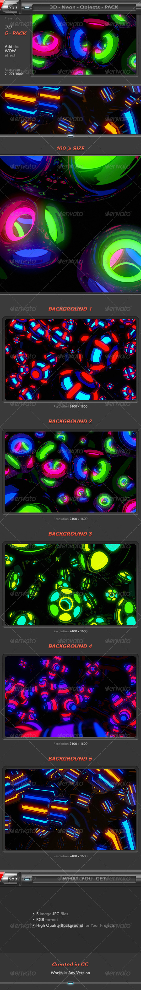 GraphicRiver 3D Neon Objects 8565870 GraphicRiver 3D Neon Objects 8565870