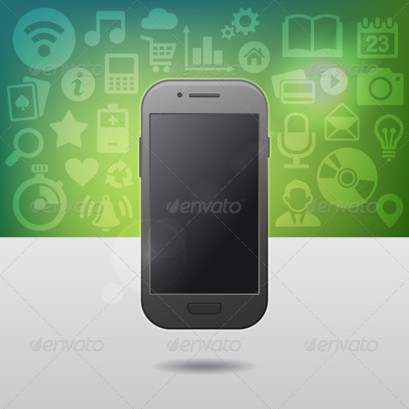 GraphicRiver Template with Touchscreen Mobile Phone Device 8565881 GraphicRiver Template with Touchscreen Mobile Phone Device 8565881