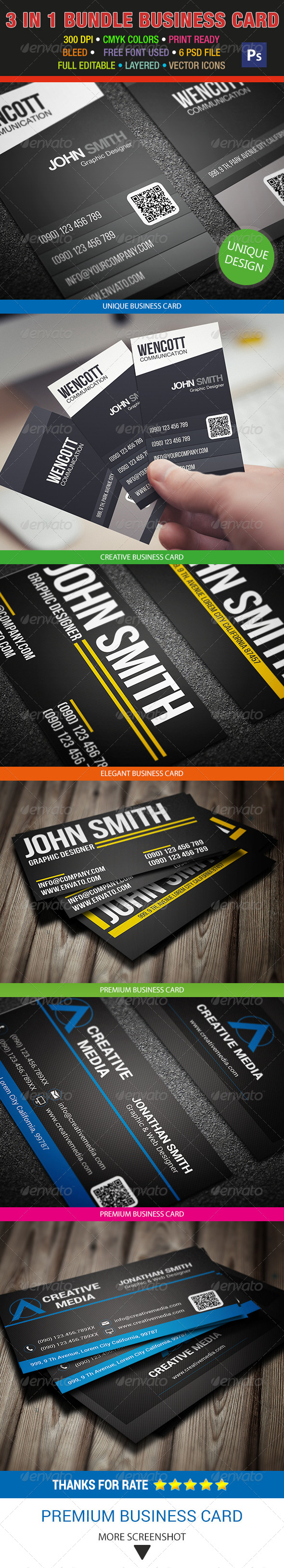 GraphicRiver 3 in 1 Bundle Business Card 20 8566071 GraphicRiver 3 in 1 Bundle Business Card 20 8566071