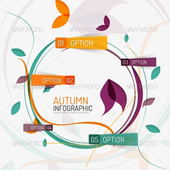 Floral Swirl Autumn Infographic Report (Seasons)