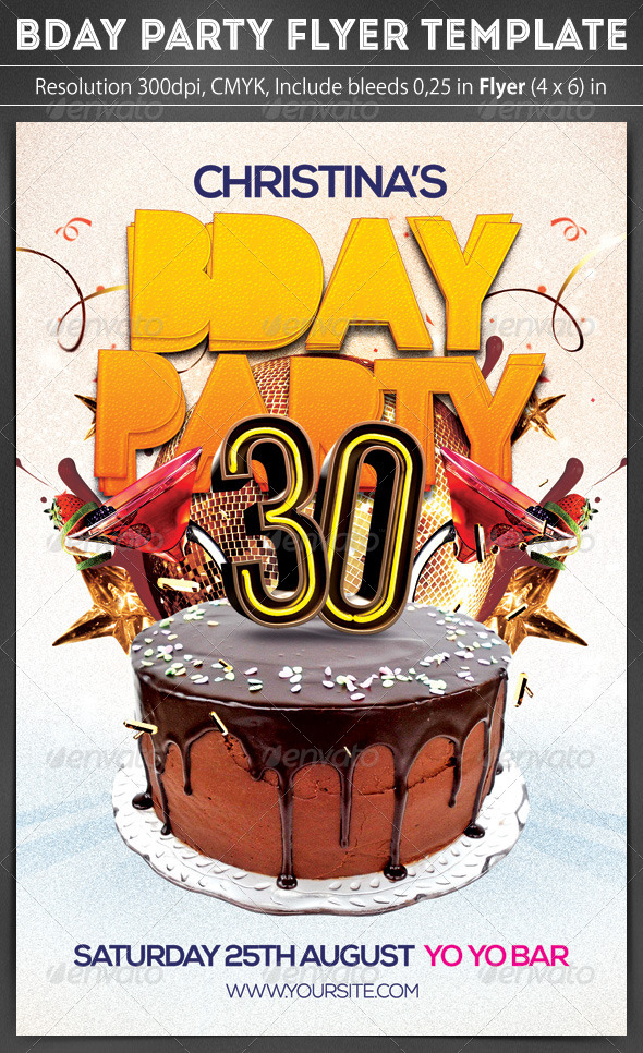 GraphicRiver Birthday Party Flye 8566356 GraphicRiver Birthday Party Flye 8566356