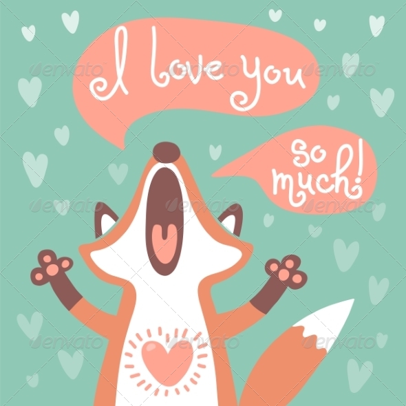 GraphicRiver Cute Fox Confesses his Love 8566658 GraphicRiver Cute Fox Confesses his Love 8566658