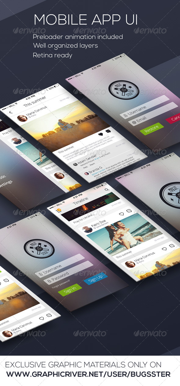 GraphicRiver Mobile Phone OS8 Style App UI Kit 8566688 GraphicRiver Mobile Phone OS8 Style App UI Kit 8566688