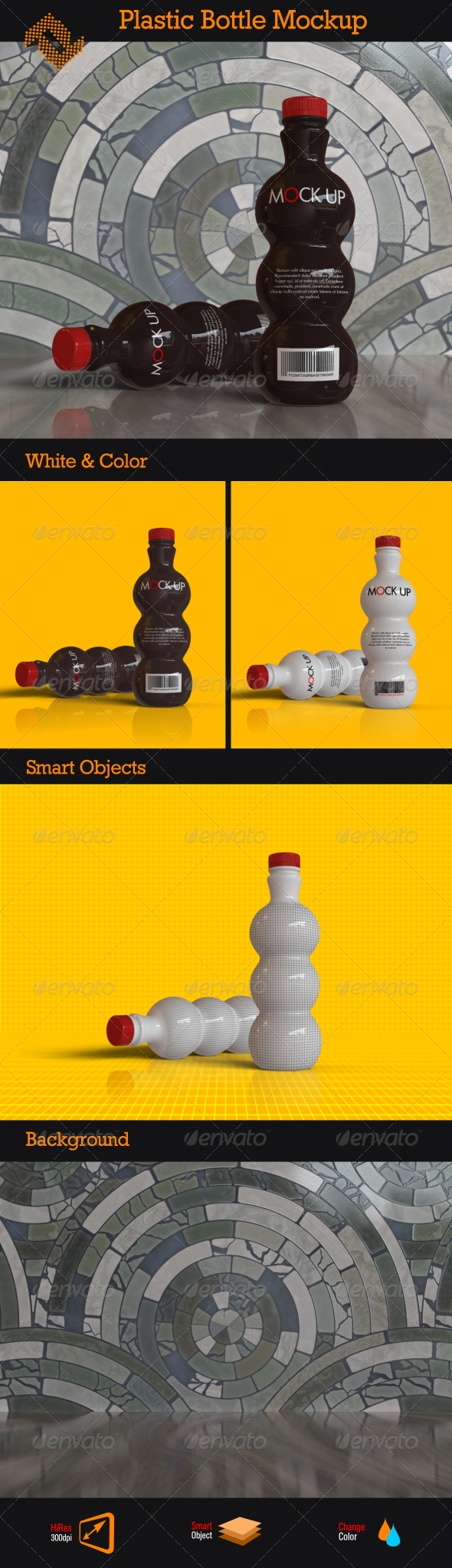 GraphicRiver Plastic Bottle Mockup 8566717 GraphicRiver Plastic Bottle Mockup 8566717