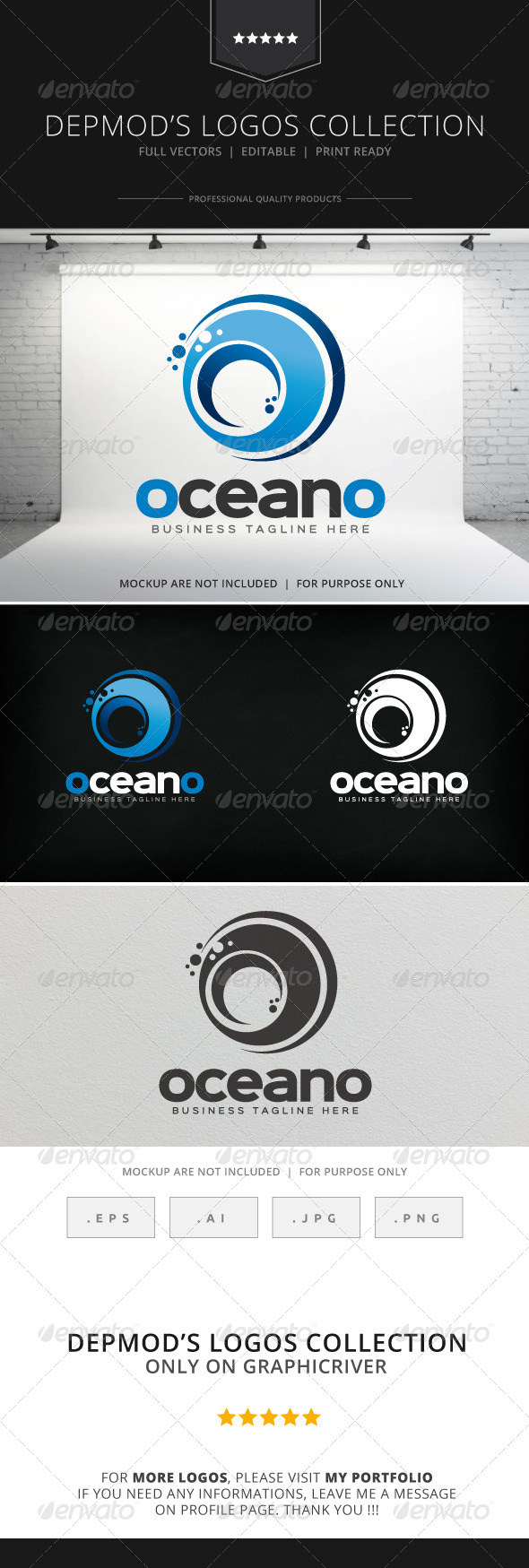 GraphicRiver Oceano Logo 8567200 GraphicRiver Oceano Logo 8567200