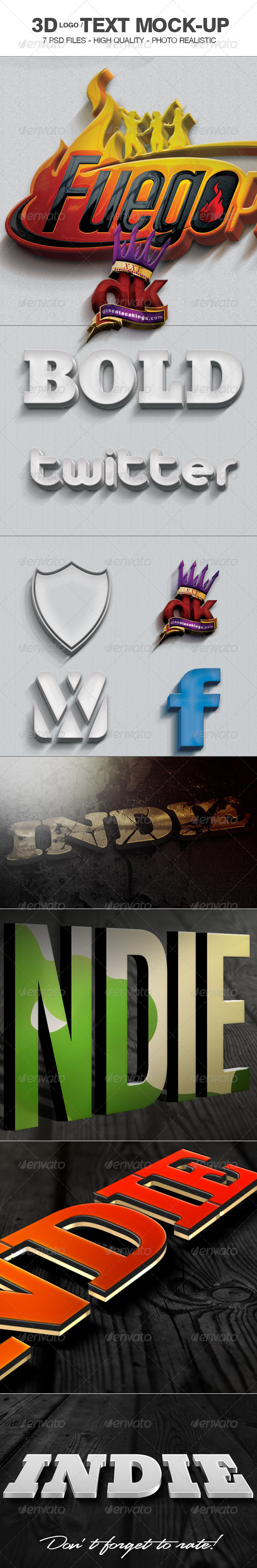 GraphicRiver 3D Logo Text Mock-Up V2 8567228 GraphicRiver 3D Logo Text Mock-Up V2 8567228