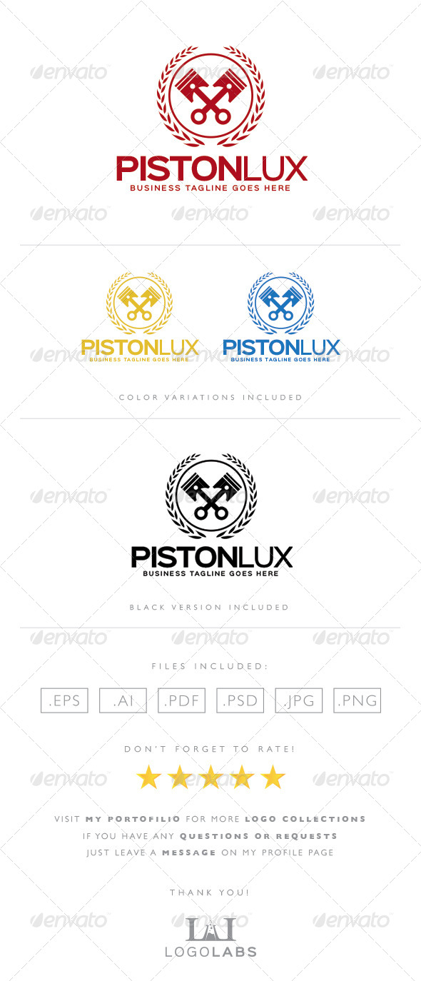 GraphicRiver Piston Logo 8567395 GraphicRiver Piston Logo 8567395