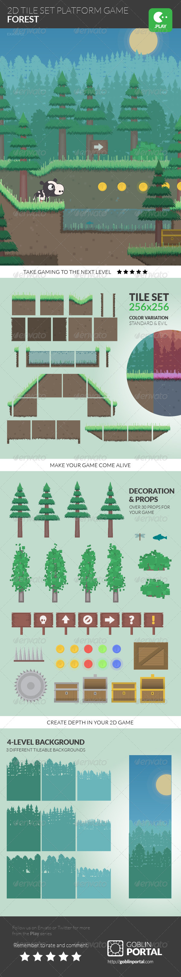 GraphicRiver 2D Tile Set Platform Game 8567592 GraphicRiver 2D Tile Set Platform Game 8567592