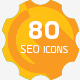 80 Flat SEO Services Icons