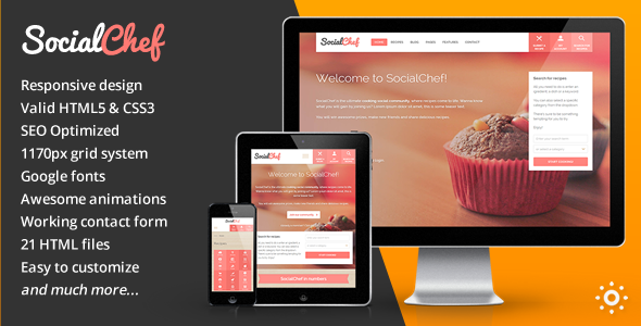 ThemeForest SocialChef Social Recipe HTML Template 8568727 ThemeForest SocialChef Social Recipe HTML Template 8568727