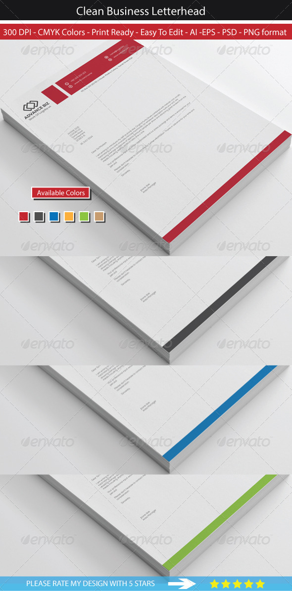 GraphicRiver Corporate Advance Letterhead 8569441 GraphicRiver Corporate Advance Letterhead 8569441