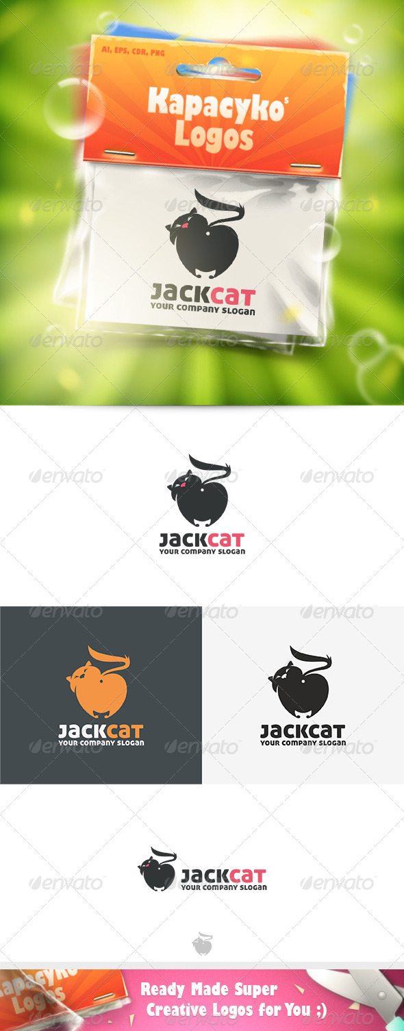 GraphicRiver Jack Cat Logo 8570330 GraphicRiver Jack Cat Logo 8570330