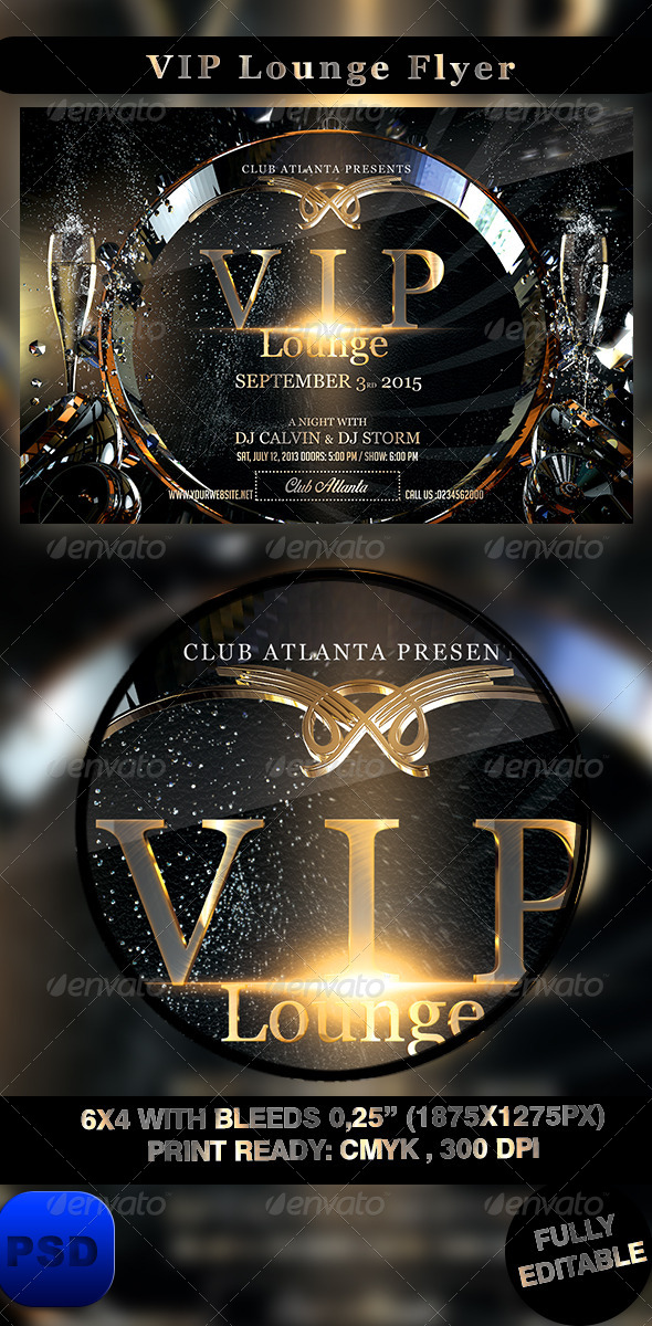 GraphicRiver VIP Lounge Flyer 8566697 GraphicRiver VIP Lounge Flyer 8566697