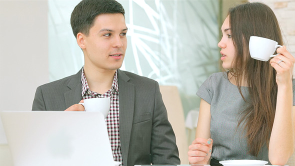 Young Couple Successful Businessmen Working Young Couple Successful Businessmen Working