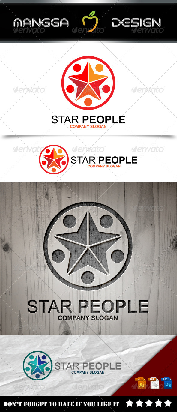 GraphicRiver Star People Logo 8574964 GraphicRiver Star People Logo 8574964