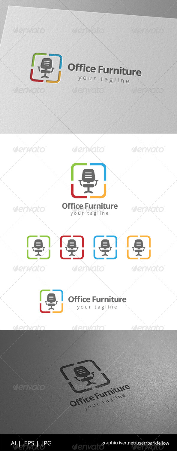 GraphicRiver Office Chair Furniture Logo 8575461 GraphicRiver Office Chair Furniture Logo 8575461