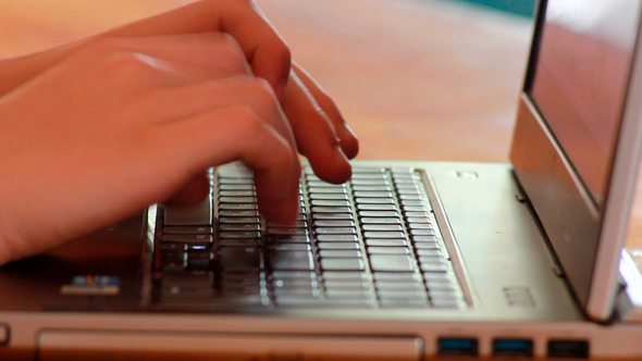 Male Hands Typing On Notebook Keyboard 1 Male Hands Typing On Notebook Keyboard 1