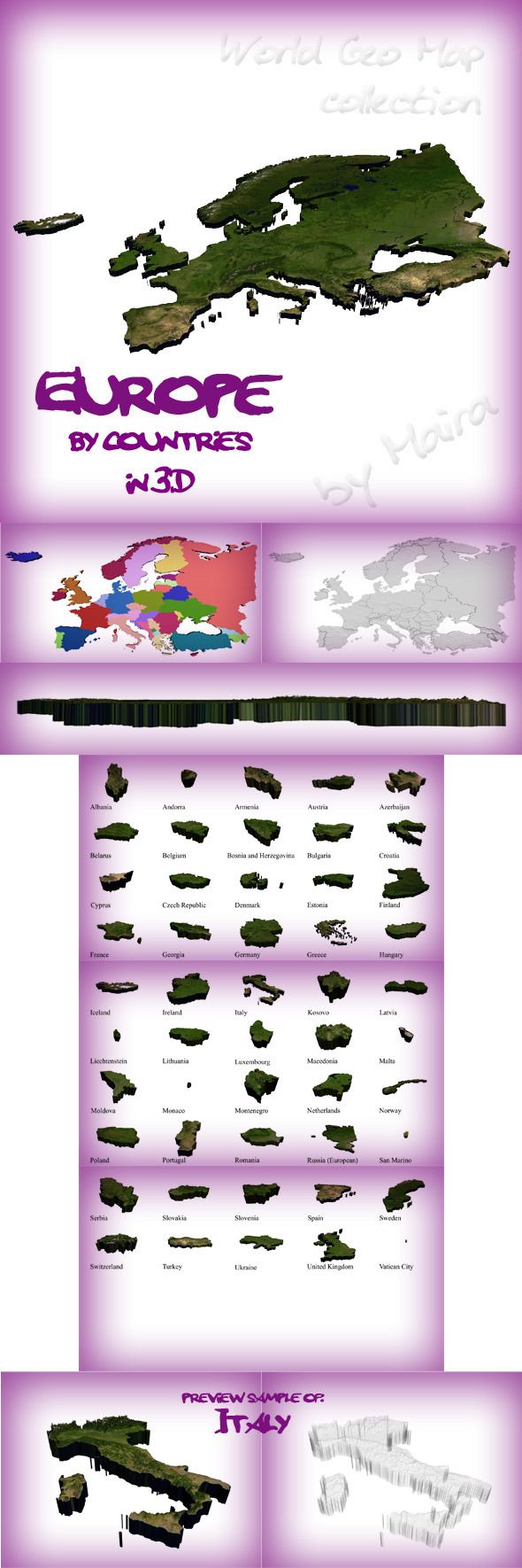 3DOcean World Geo Map Europe 8575676 3DOcean World Geo Map Europe 8575676